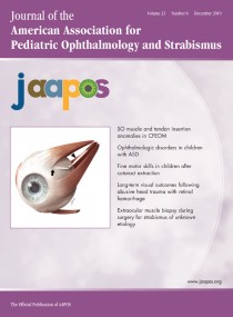 Different surgical outcomes in infantile exotropia according to onset time 표지